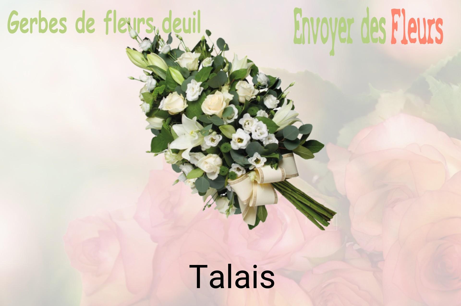 Gerbe de fleurs de deuil livrée à Talais